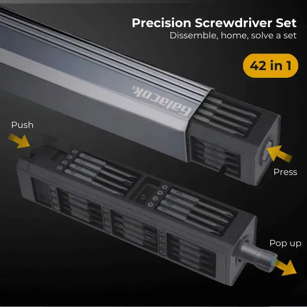 CraftDominion™ 42 in 1 Rechargeable 5-Speed Precision Electric Torque Screwdriver Set